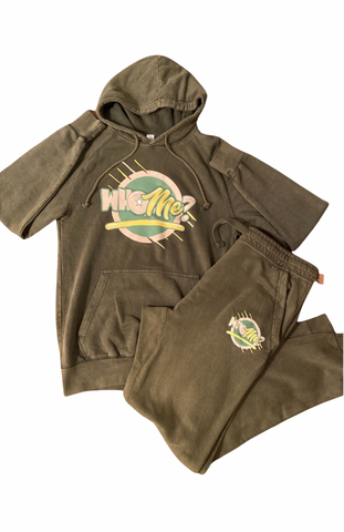 Army green sweat suit